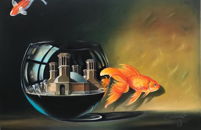 «پیغام ماهی‌ها» بر دیوارهای یک گالری